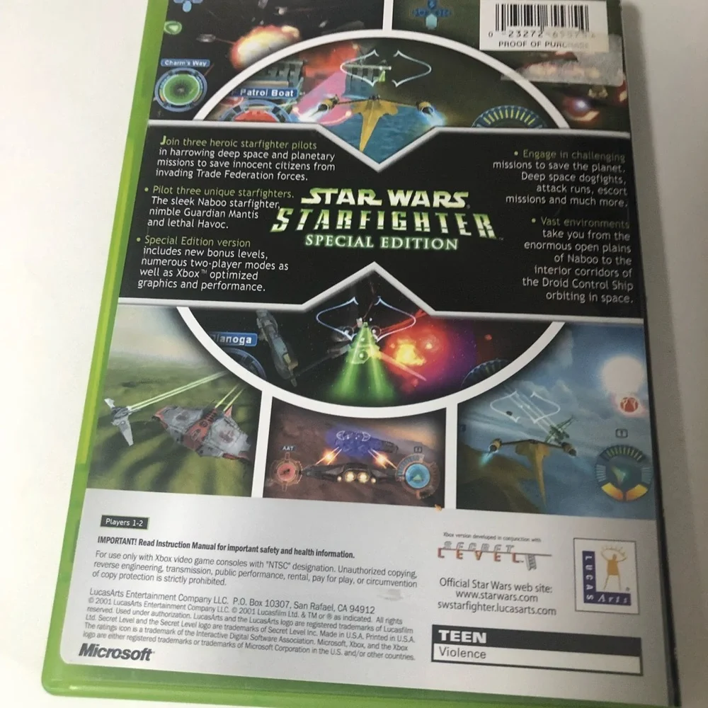 Star Wars: Starfighter‎ Special Edition Video Game (Xbox, 2001)